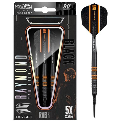 Target Target Raymond van Barneveld 80% Black Soft Tip - Fléchettes pointe Plastique