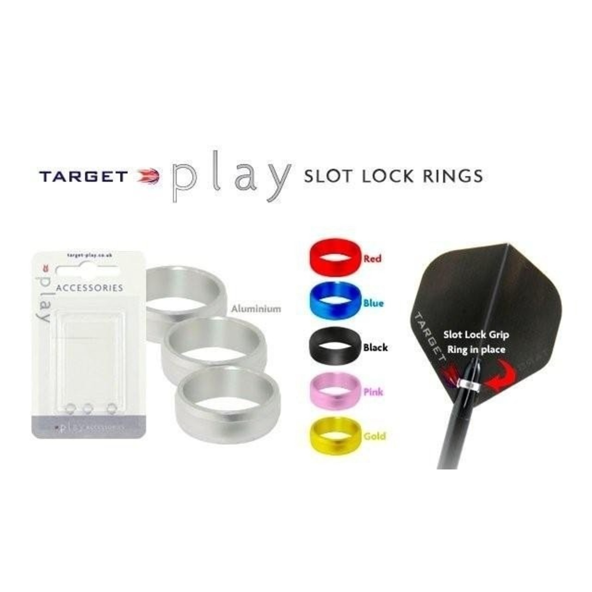 Target Slot Lock Ring Silver