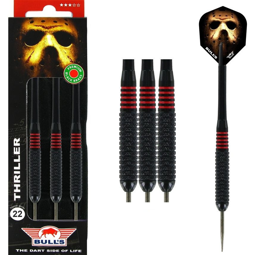 Fléchettes Harrows Supergrip Black 90% Tungstène – 22g – Pointe Acier – Kit Avec Tiges Et Ailettes – Pro