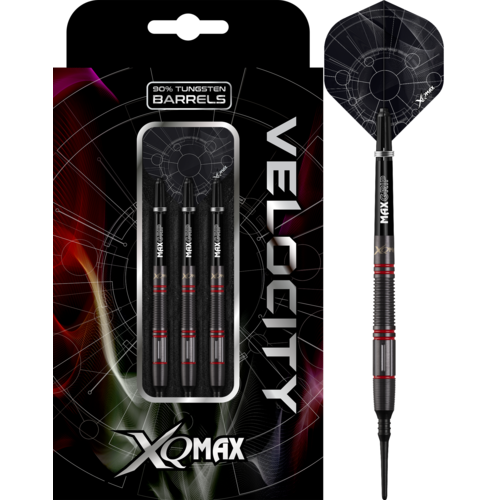 XQMax Darts XQMax Velocity M2 Red 90% Soft Tip - Fléchettes pointe Plastique