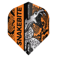 Ailette Peter Wright Hardcore Snakebite Coiled Snake Orange Red Dragon Ailette Peter Wright Hardcore Snakebite Coiled Snake Orange