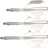 Ailette Condor Axe Logo Flight System - Small Clear & Silver