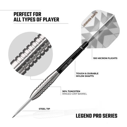 Legend Darts Legend Darts Pro Series V4 90% - Fléchettes pointe Acier