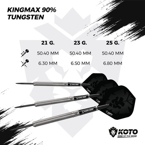 KOTO KOTO Kingmax 90% - Fléchettes pointe Acier