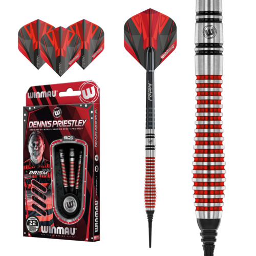 Winmau Winmau Dennis Priestley Special Edition 90% Soft Tip - Fléchettes pointe Plastique