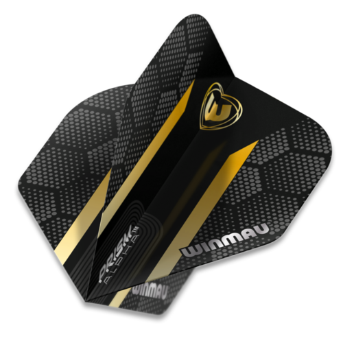 Winmau Ailette Winmau Prism Alpha Extra Thick Black & Gold Stripe