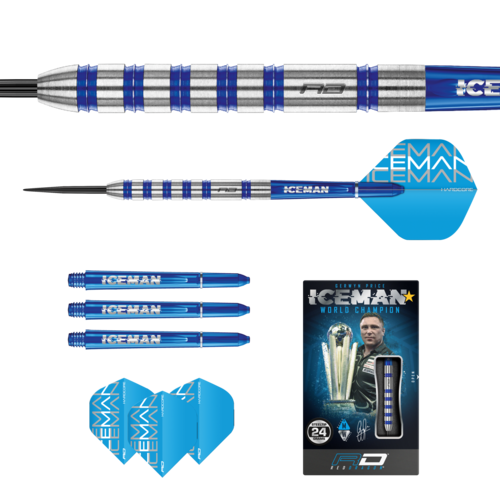 Red Dragon Red Dragon Gerwyn Price Iceman Challenger 80% - Fléchettes pointe Acier