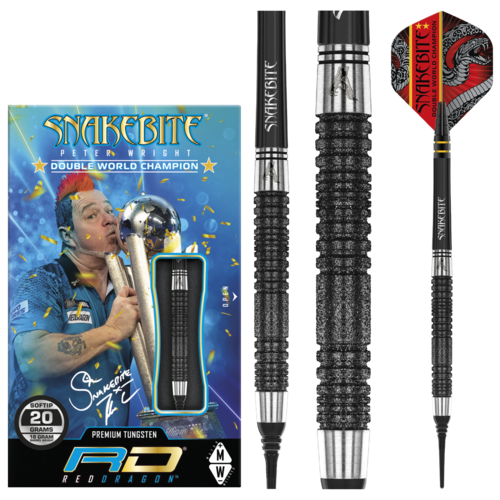 Red Dragon Red Dragon Peter Wright Double World Champion SE 85% Soft Tip - Fléchettes pointe Plastique