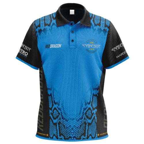 Red Dragon Chemise de Fléchettes Red Dragon Peter Wright Snakebite Double World Champion Tour Polo