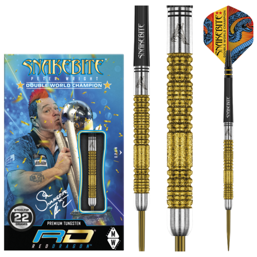 Red Dragon Red Dragon Peter Wright Double World Champion SE Gold 85% - Fléchettes pointe Acier