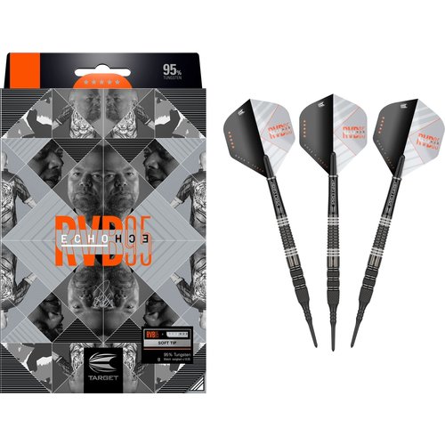 Target Target Raymond van Barneveld x Echo 95% Soft Tip - Fléchettes pointe Plastique