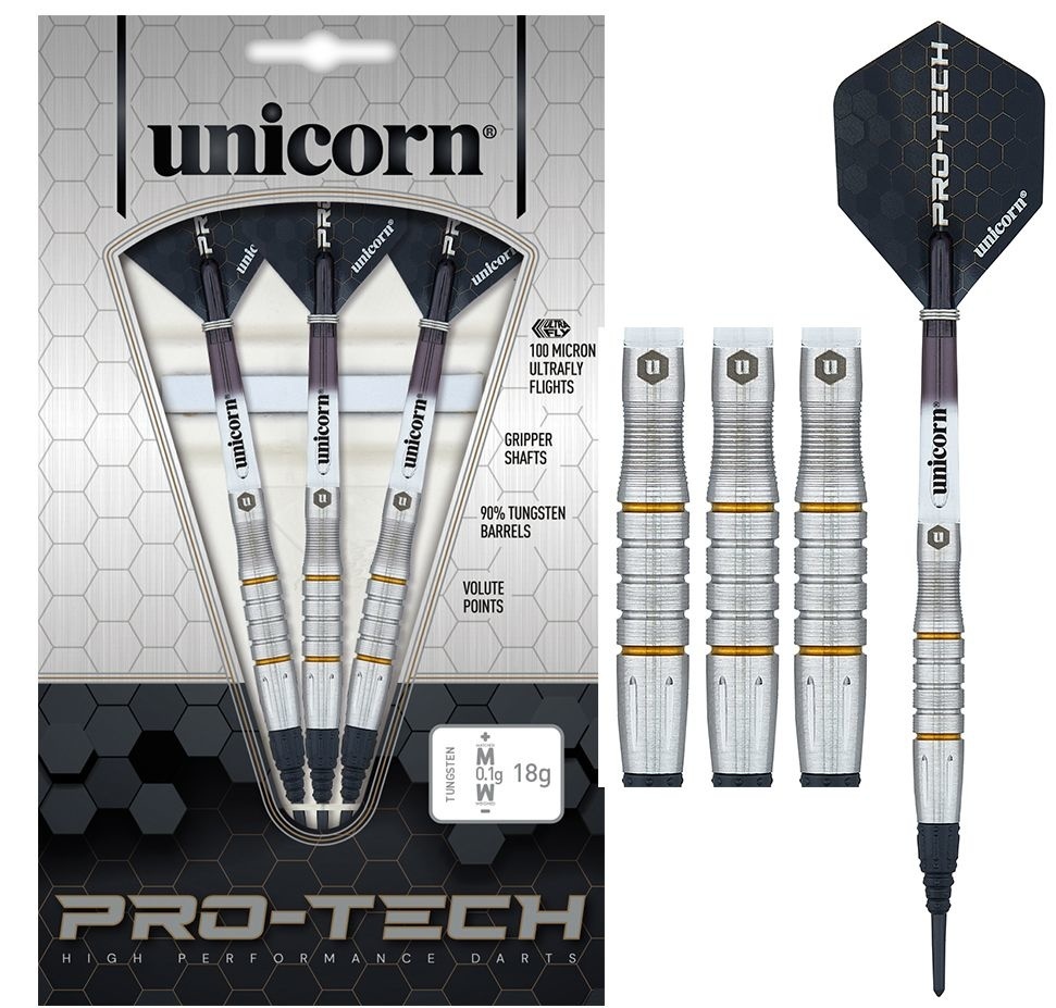 Unicorn Pro-Tech 5 70% Soft Tip - Fléchettes pointe Plastique 