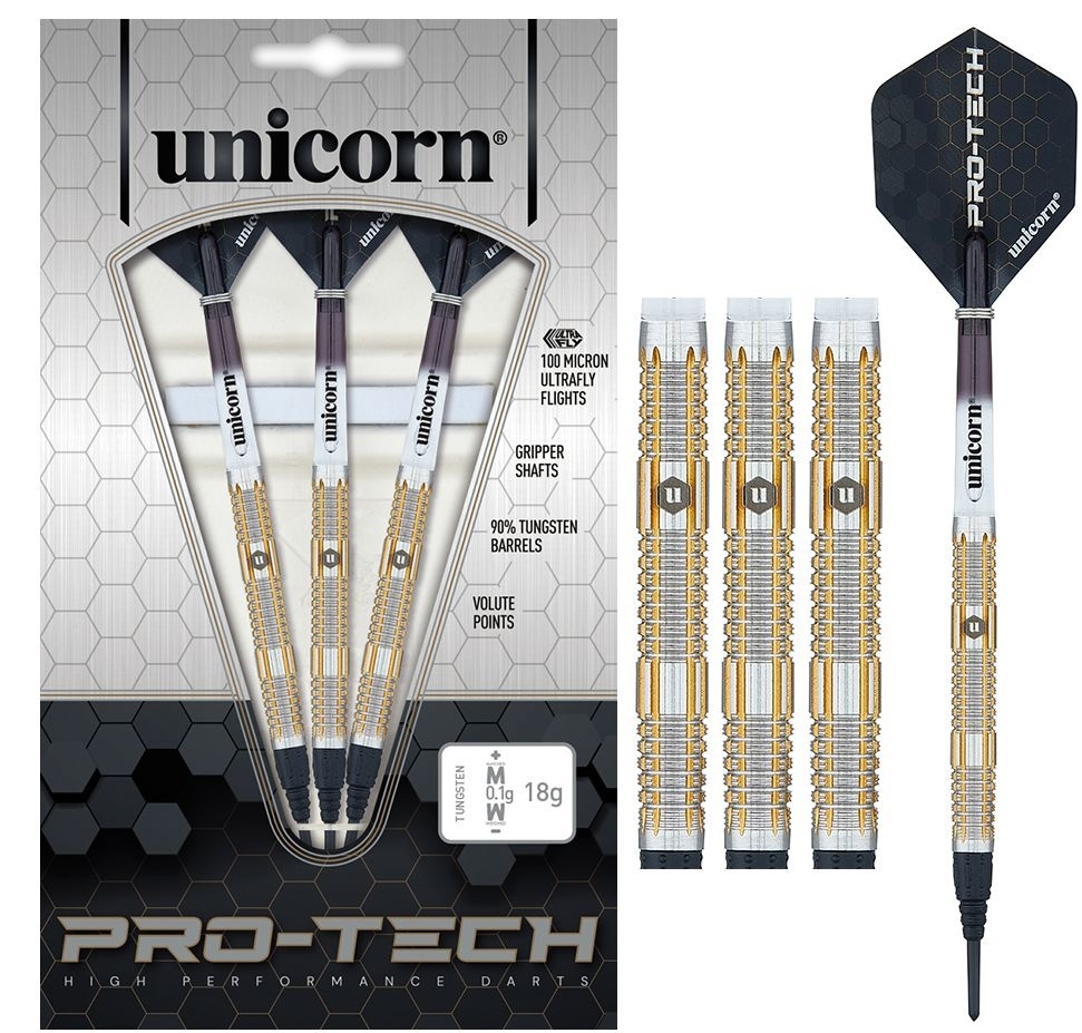 Unicorn Pro-Tech 4 70% Soft Tip - Fléchettes pointe Plastique