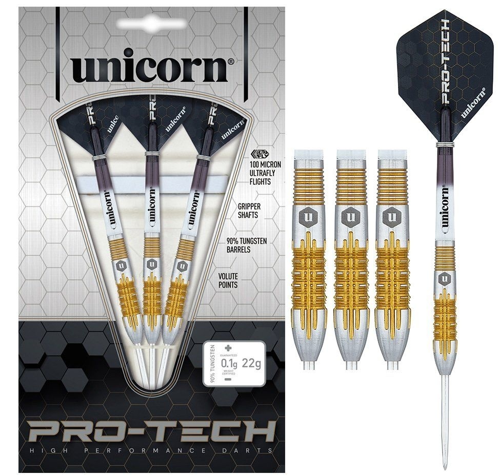 Unicorn Pro-Tech 1 90% - Fléchettes pointe Acier 