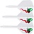 Ailette Condor Axe Flight System - Red Crown - Small White