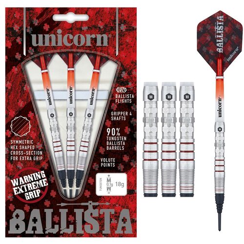 Unicorn Unicorn Ballista 3 70% Soft Tip - Fléchettes pointe Plastique