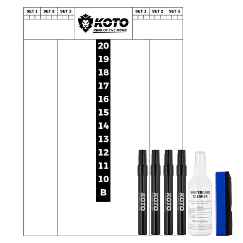 KOTO KOTO Flex Scoreboard 40x30cm + Whiteboard Marker Set Black