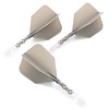CUESOUL Ailette Cuesoul - ROST T19 Integrated Dart Flights - Big Wing - Grey Clear