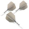 CUESOUL Ailette Cuesoul - ROST T19 Integrated Dart Flights - Big Wing - Grey White