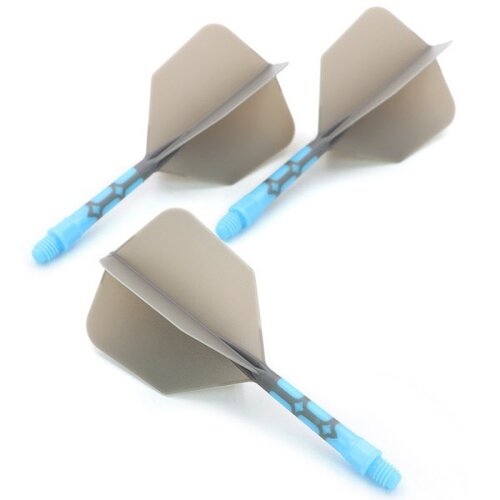 CUESOUL Ailette Cuesoul - ROST T19 Integrated Dart Flights - Big Wing - Grey Blue