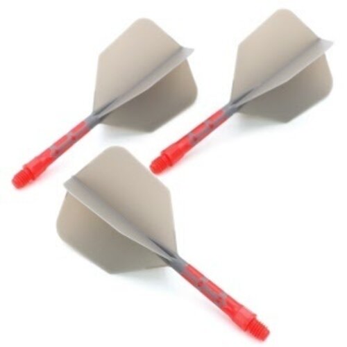 CUESOUL Ailette Cuesoul - ROST T19 Integrated Dart Flights - Big Wing - Grey Red