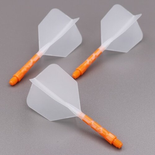 CUESOUL Ailette Cuesoul - ROST T19 Integrated Dart Flights - Big Wing - Clear Orange