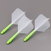 CUESOUL Ailette Cuesoul - ROST T19 Integrated Dart Flights - Big Wing - Clear Lime