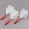 CUESOUL Ailette Cuesoul - ROST T19 Integrated Dart Flights - Big Wing - Clear Red