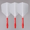 CUESOUL Ailette Cuesoul - ROST T19 Integrated Dart Flights - Big Wing - Clear Red