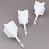 CUESOUL Ailette Cuesoul - ROST T19 Integrated Dart Flights - Big Wing - White Clear