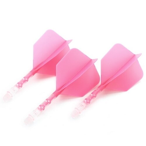 CUESOUL Ailette Cuesoul - ROST T19 Integrated Dart Flights - Big Wing - Pink Clear