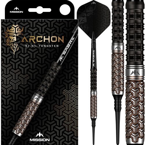 Mission Mission Archon Black & Bronze Soft Tip 97,5% - Fléchettes pointe Plastique