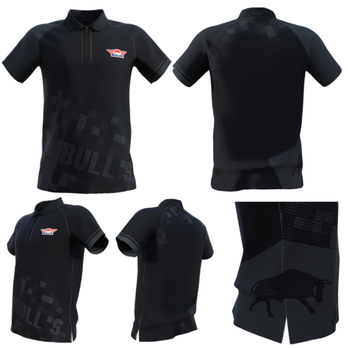 Bull's Chemise de Fléchettes Bull's Plain Black Polo