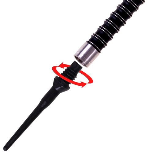 Karella Karella 2BA Soft Tip Dart Points Black Long - 1000 Pack