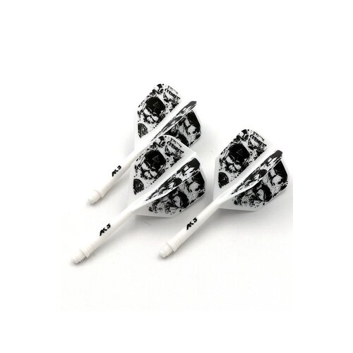 CUESOUL Ailette Cuesoul - ROST Integrated Dart Flights - Skeleton White Shape