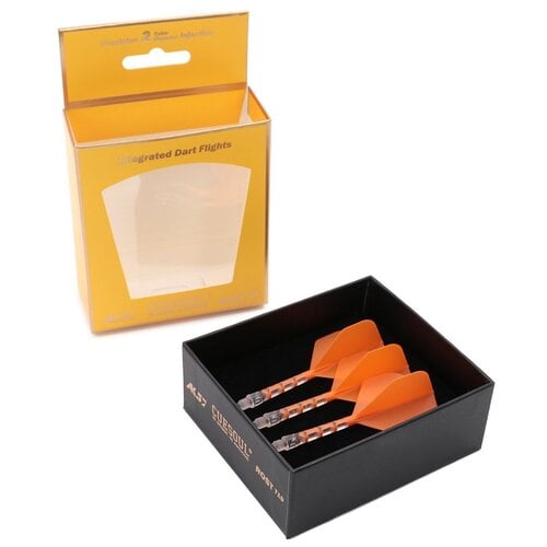 CUESOUL Ailette Cuesoul - ROST T19 Integrated Dart Flights - Standard Shape - Clear Orange