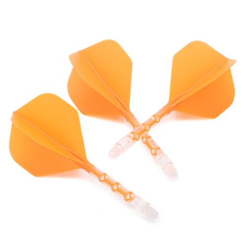 CUESOUL Ailette Cuesoul - ROST T19 Integrated Dart Flights - Standard Shape - Clear Orange