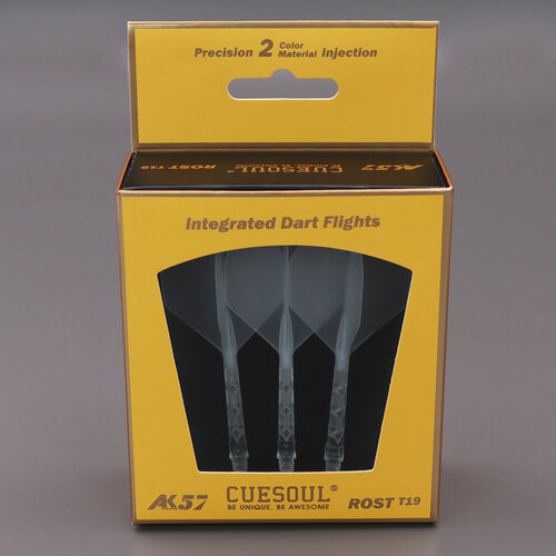 CUESOUL Ailette Cuesoul - ROST T19 Integrated Dart Flights - Standard Shape - Clear