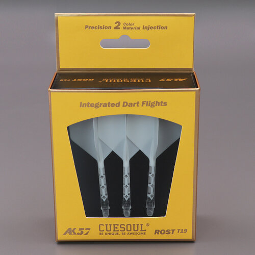 CUESOUL Ailette Cuesoul - ROST T19 Integrated Dart Flights - Standard Shape - Clear White