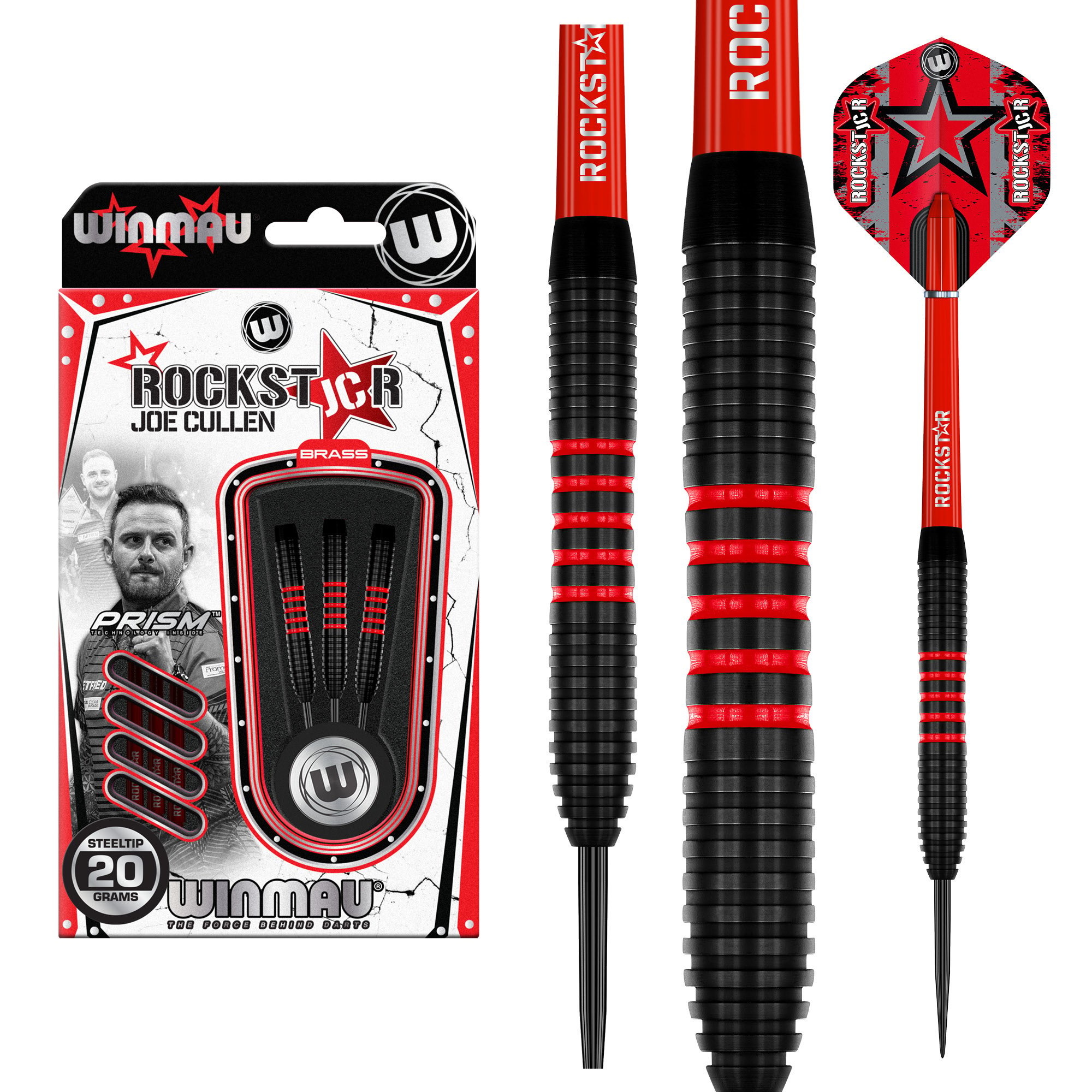 Fléchettes WINMAU Wildcats 22g - Set 3 Fléchettes Tungstène, Style Parallèle Pour Jeu Rapide
