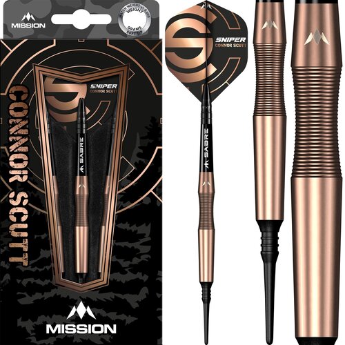 Mission Mission Connor Scutt V2 90% Soft Tip - Fléchettes pointe Plastique
