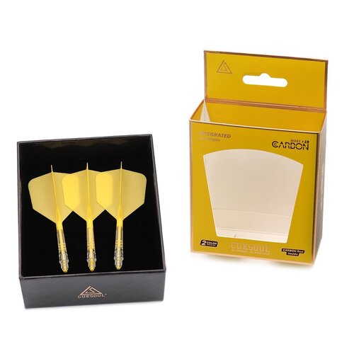 CUESOUL Ailette Cuesoul ROST T19 Integrated Dart Flights Big Wing Carbon Yellow