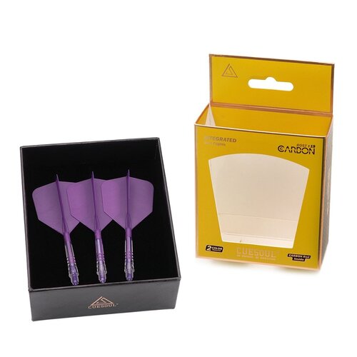 CUESOUL Ailette Cuesoul ROST T19 Integrated Dart Flights Big Wing Carbon Purple