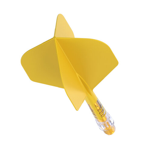 CUESOUL Ailette Cuesoul ROST T19 Integrated Dart Flights Small Standard Wing Carbon Yellow