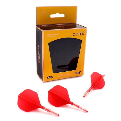 CUESOUL Ailette Cuesoul ROST T19 Integrated Dart Flights Small Standard Wing Carbon Red