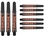 Tiges Target Pro Grip Tag 3 Set Black Orange