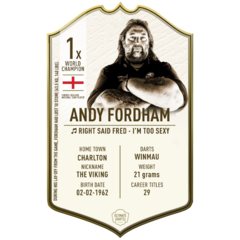 Ultimate Darts Card Immortals Andy Fordham