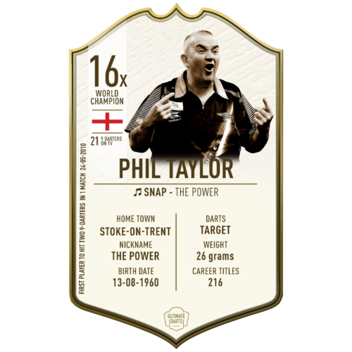 Ultimate Darts Ultimate Darts Card Immortals Phil Taylor