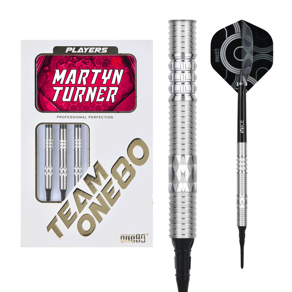 Fléchettes ONE80 Franck Guillermont LL - Tungstène 90% - Pointe Plastique (Soft Tip)