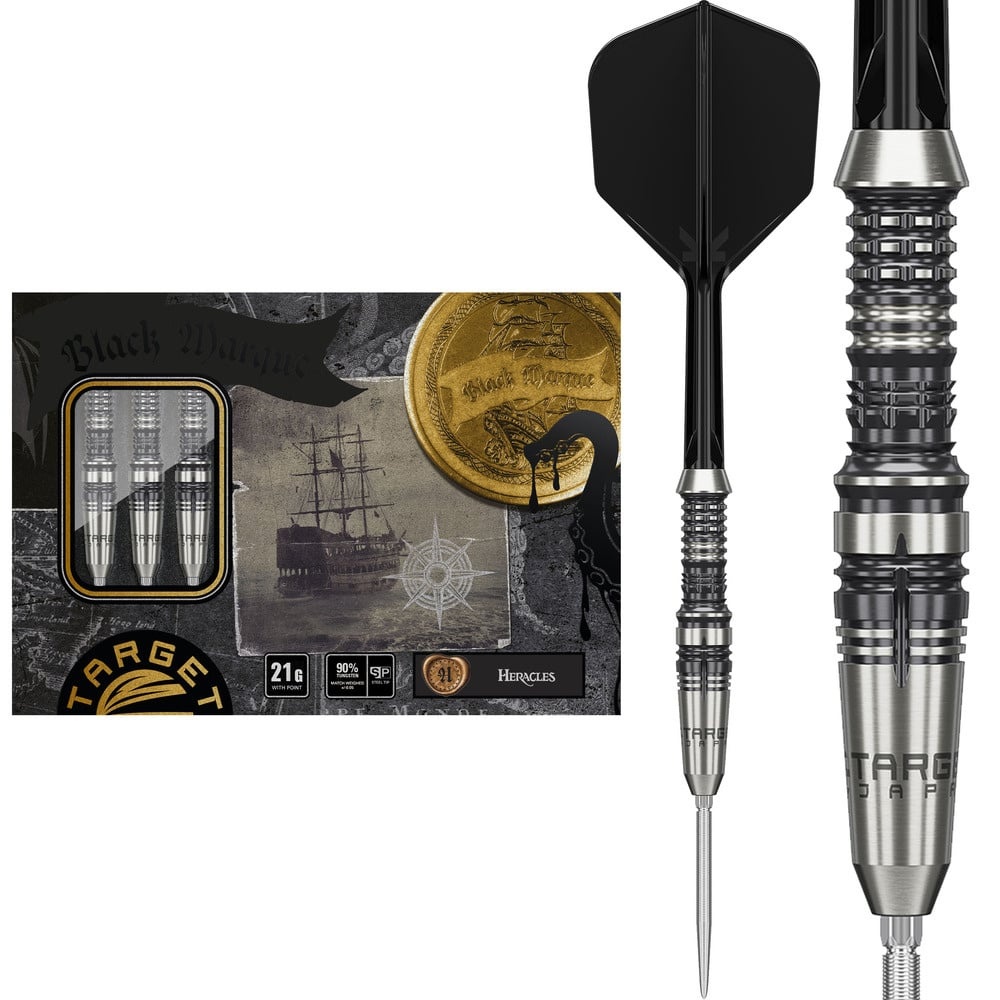 Fléchettes Harrows Supergrip Black 90% Tungstène - Pointe Acier 22g, Pour Jeu Précis Et Durable